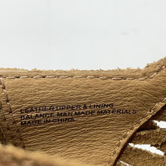 Born Brown Suede Leather Stacked Heel Ankle Booties Size 8M Womens - Picture 13 of 16